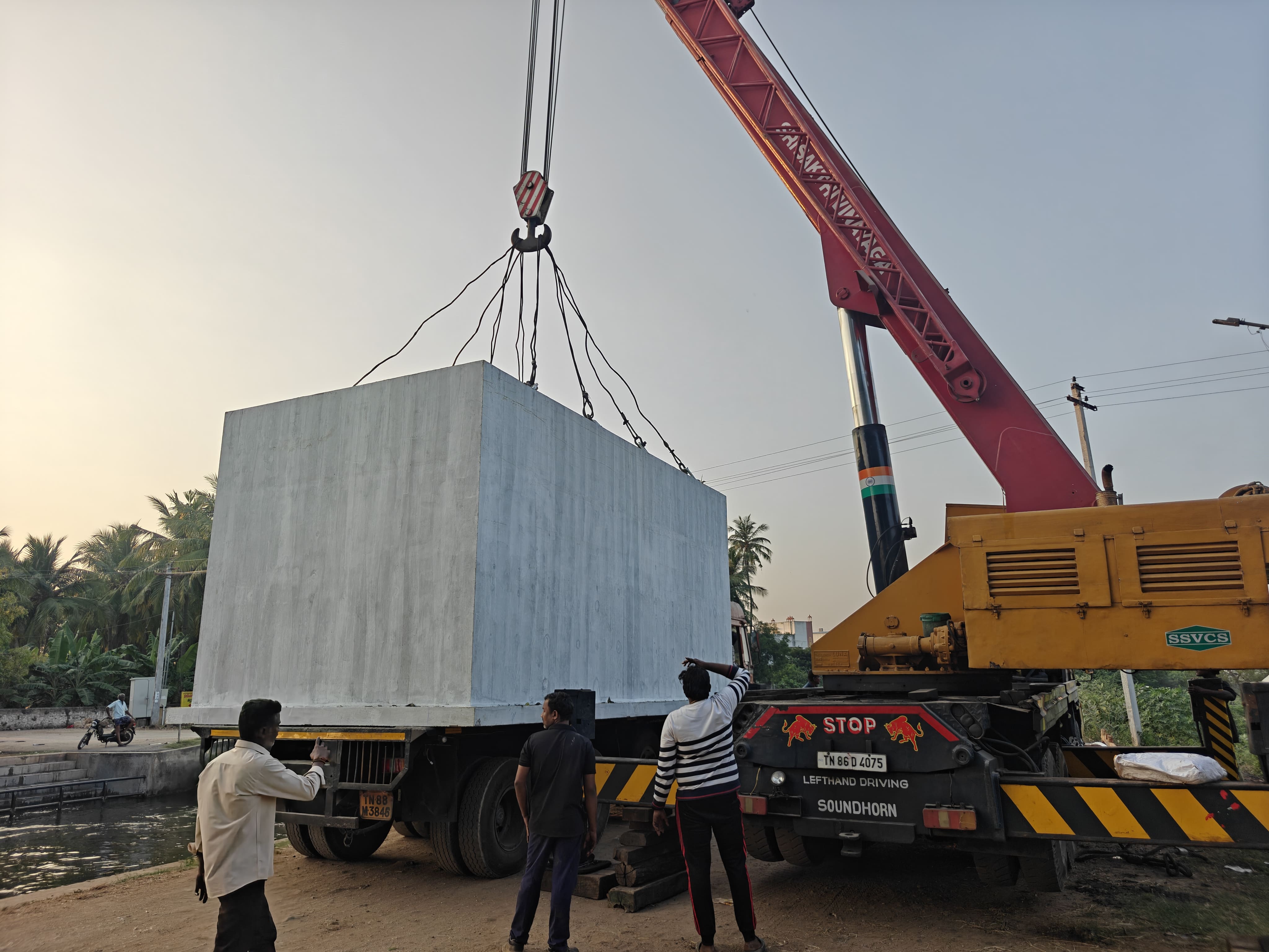 Precast RCC Tank Ready for Delivery